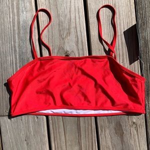 Red Boohoo Bikini TOP ONLY